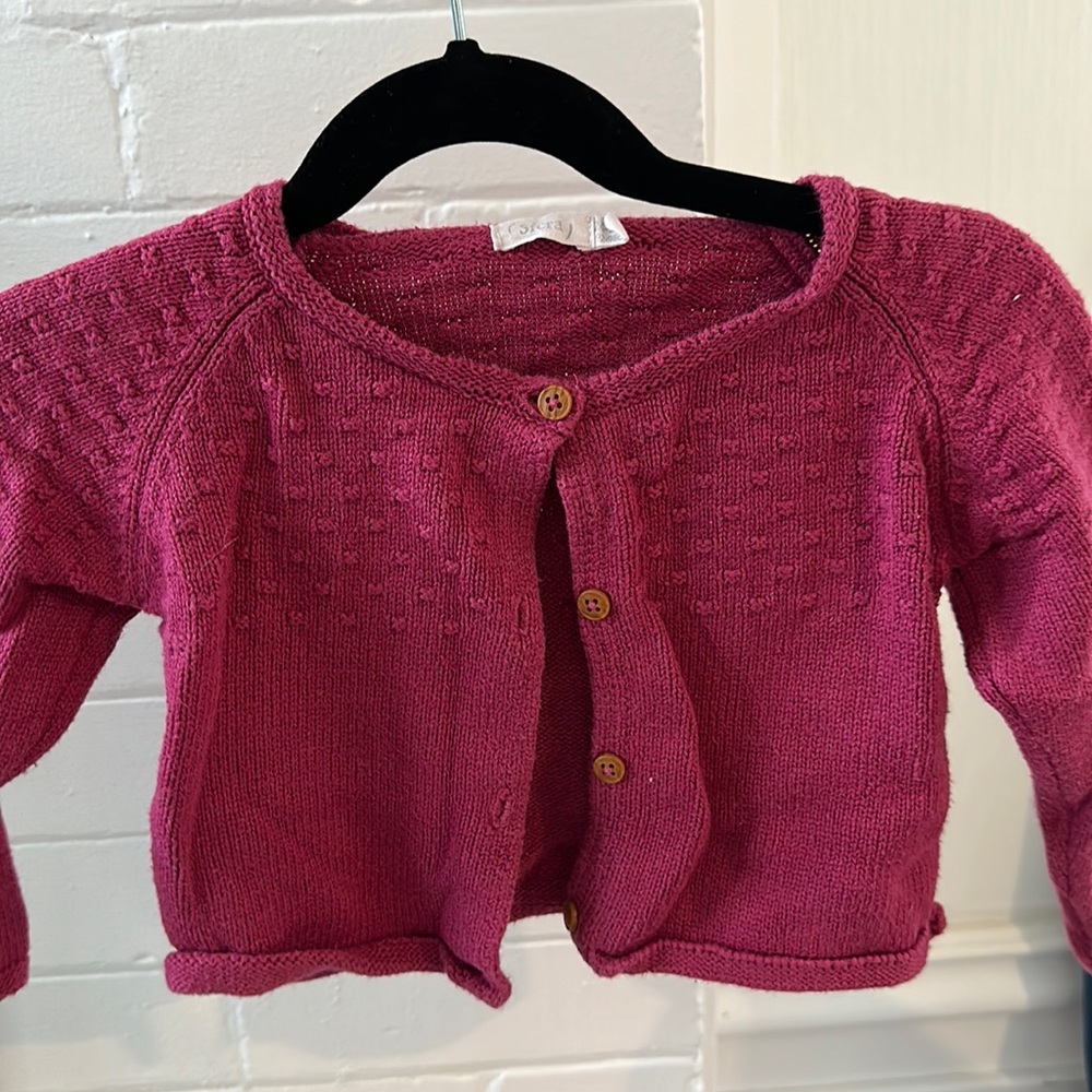 24-36M Sfera Pink Knit Girls Cardigan